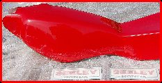 ClassicTrial picture, Seeley Honda tank cover, complete with correct decals, click to enlarge click pop-up to close.