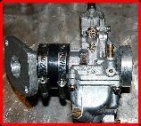 ClassicTrial picture,  Classictrial TM24 Mikuni with TLR manifold, click to enlarge, click pop-up to close.