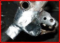 ClassicTrial picture, Pressing repaired and 5mm strip welded to frame , click to enlarge click pop-up to close.